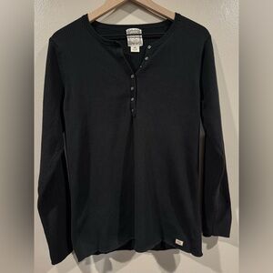 Polo Ralph Lauren Black Long Sleeve Henley Shirt
